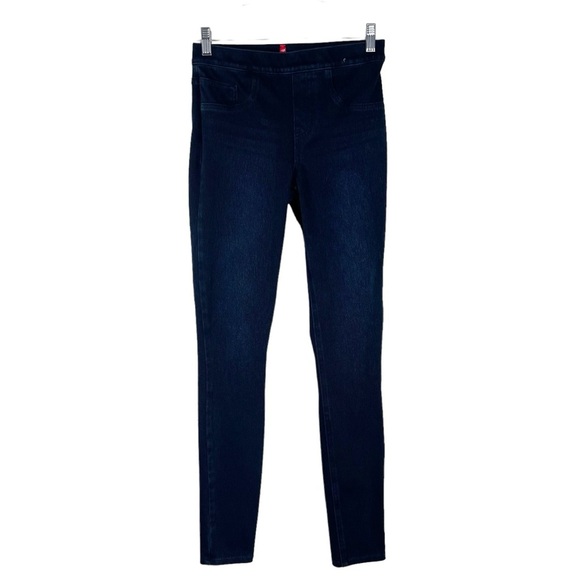SPANX Dark Wash Pull on Skinny Stretch Denim Size Small - Picture 1 of 8